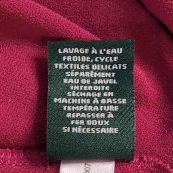 Lauren Ralph Lauren Blouse Women's Size XL Red Flowy Flare Long Sleeve Elegant - Picture 6 of 16